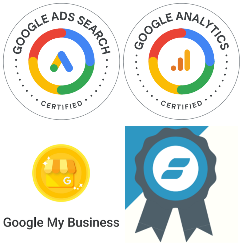 Google Ads Search Google Analytics Google My Business Showit Certifications